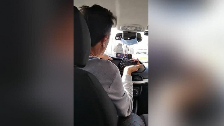 Seyir halinde at yarışı izleyen taksiciye ceza