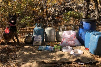 Adıyaman'da teröristlere ait yaşam malzemeleri ele geçirildi