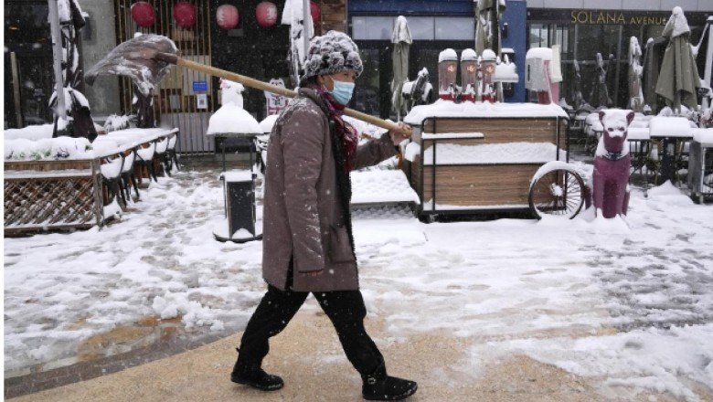 Çin'in Gansu eyaletinde son 14 yılın en yoğun kar yağışı yaşandı