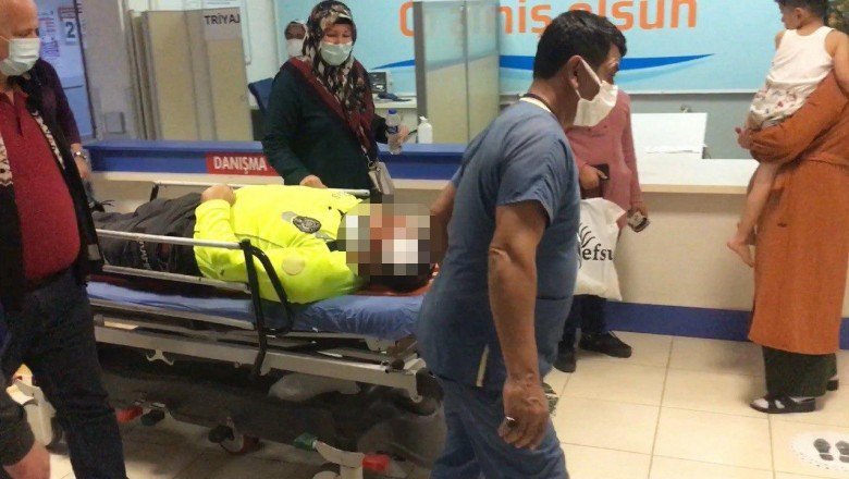 Dur ihtarına uymayan sürücü polise çarpıp kaçtı