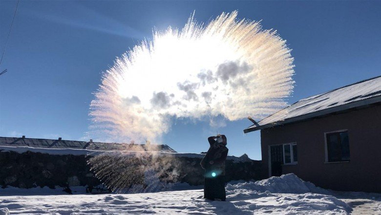 Kars ve Ardahan'da sıcaklık sıfırın altında 3 dereceye düştü