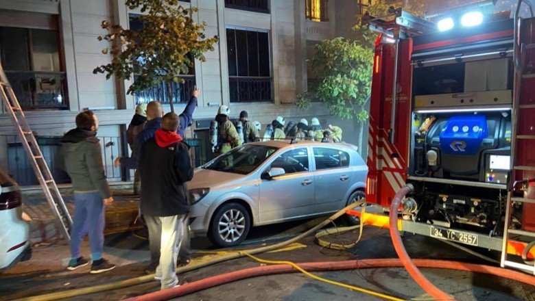 Şişli'de bina yangını: Mahsur kalanlar kurtarıldı