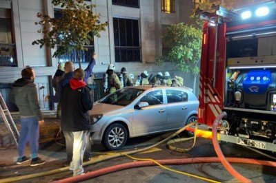Şişli'de bina yangını: Mahsur kalanlar kurtarıldı