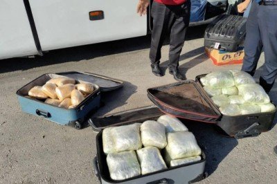 Yolcu otobüsünde 36 kilogram uyuşturucu ele geçirildi