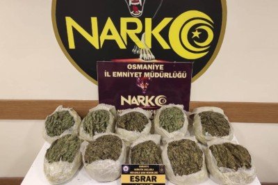 11 kilo 150 gram esrar ele geçirildi