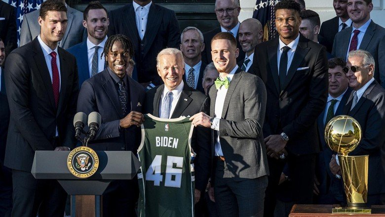 NBA şampiyonu Milwaukee Bucks Beyaz Saray'da