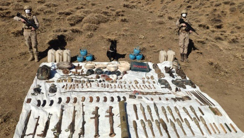 Teröristlerin kullandığı mühimmat ele geçirildi