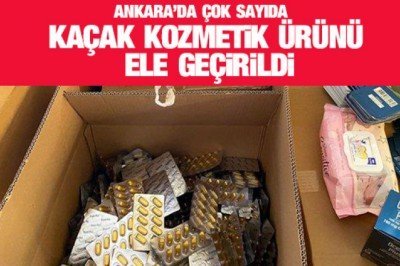 Ankara'da kaçakçılık operasyonu: Çok sayıda kaçak kozmetik ürün ele geçirildi