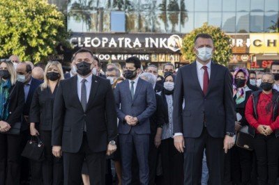 Atatürk, Alanya'da anıldı