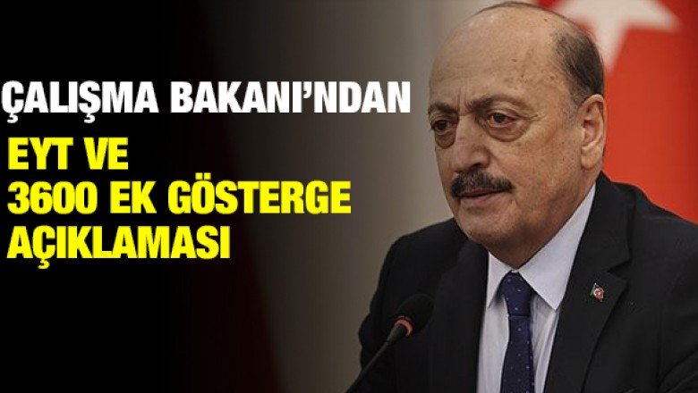 Bakan Bilgin&amp;#039;den &amp;#039;EYT ve 3600 ek gösterge&amp;#039; açıklaması
