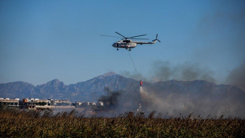 Yamansaz'daki yangın 1 saatte söndürüldü
