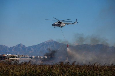 Yamansaz'daki yangın 1 saatte söndürüldü