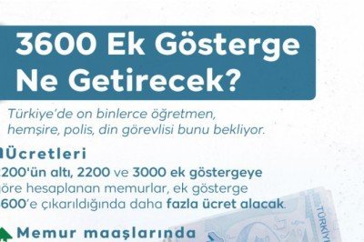 3600 ek gösterge ne getirecek?