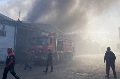 Bursa'da tekstil fabrikasında yangın