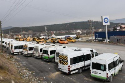 Öğrenci servisleri dezenfekte edildi