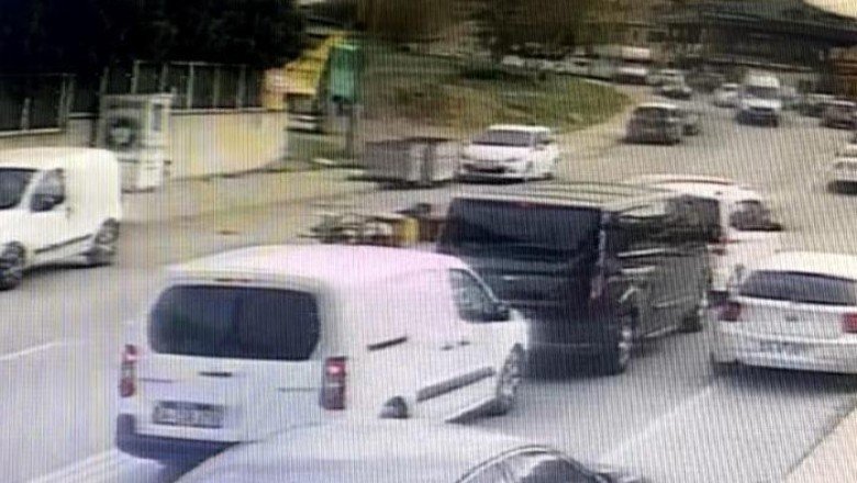 Sarıyer'de hatalı sollama yapan motosikletli kurye ölümden döndü