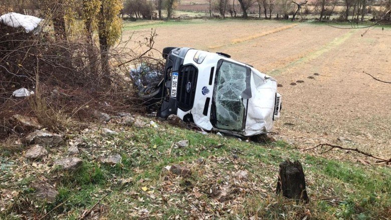 Yozgat'ta cenaze aracı devrildi: 1 ölü, 1 yaralı