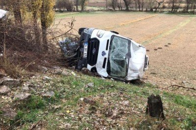 Yozgat'ta cenaze aracı devrildi: 1 ölü, 1 yaralı