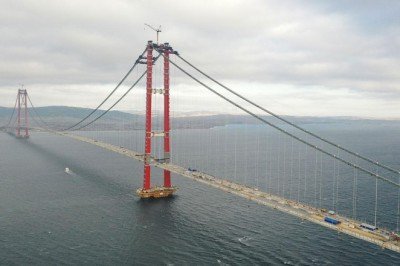 1915 Çanakkale Köprüsü'nde son tabliyeler bugün yerleştirilecek