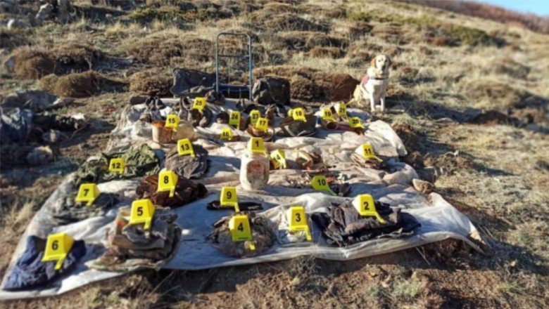 Sivas'ta teröristlerin kullandığı sığınaklar imha edildi