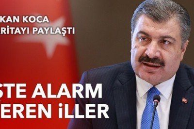 Bakan Koca, haftalık vaka haritasını açıkladı
