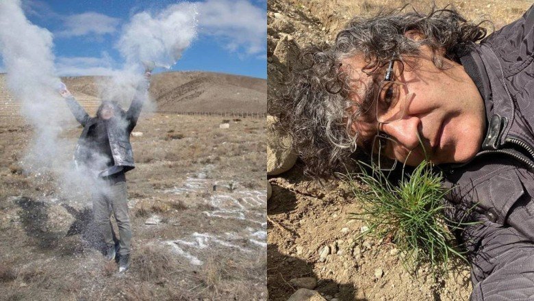 Geçen yıl diktiği fidana bu yıl doğum günü yaptı