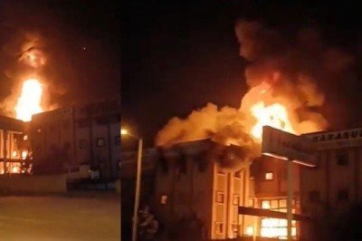 Petrol ürünleri bulunan iş yeri ikinci kez yandı