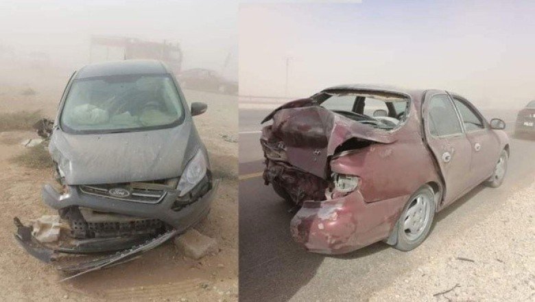 Ürdün’ü kum fırtınası vurdu: 7 araç kaza yaptı