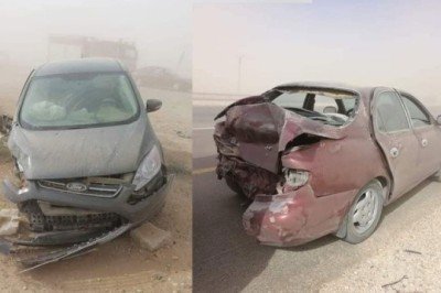 Ürdün’ü kum fırtınası vurdu: 7 araç kaza yaptı