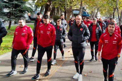 A Milli Takım Podgoritsa'da şehir turu attı