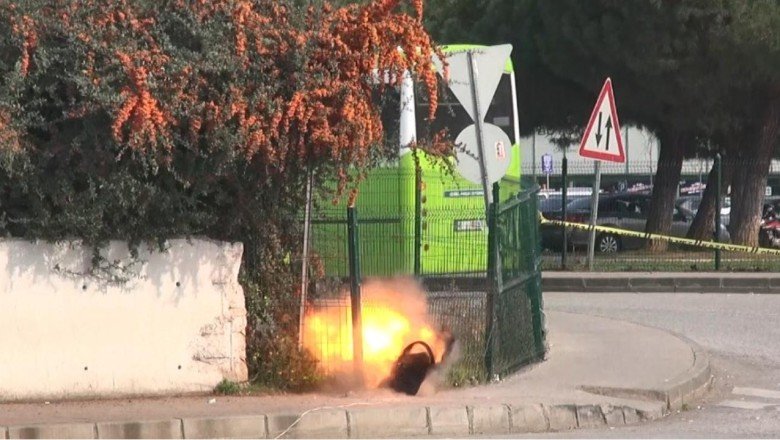 Judocuların unuttuğu çanta şüpheli paket sanılınca fünye ile patlatıldı