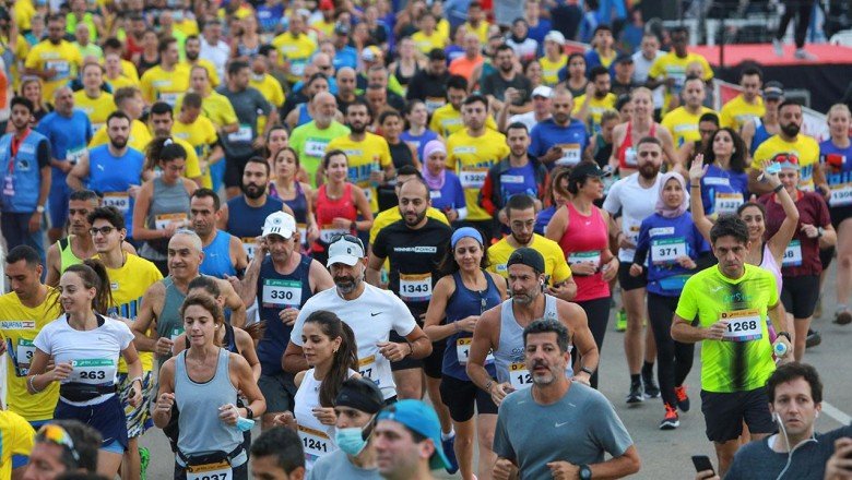 Lübnanlılar maratonda umut için koştu