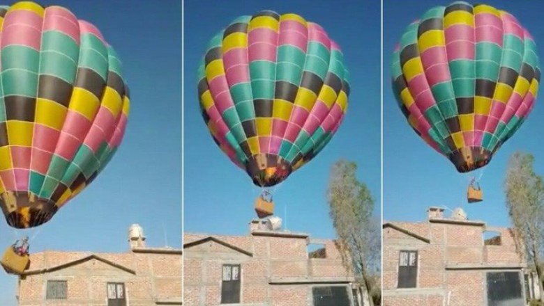 Meksika’da sıcak hava balonu eve çarptı