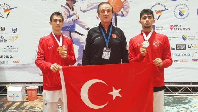 Tekvandoda 1 altın 1 gümüş madalya