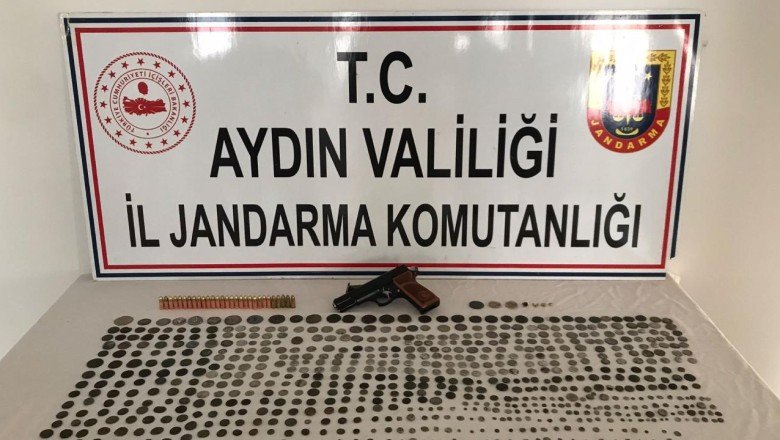 Aydın'da 998 sikke ele geçirildi