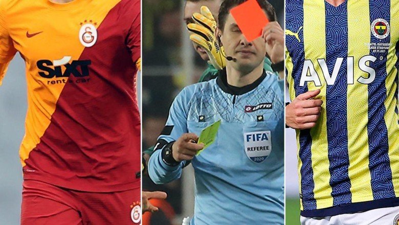 Derbide kartlar havada uçuşuyor