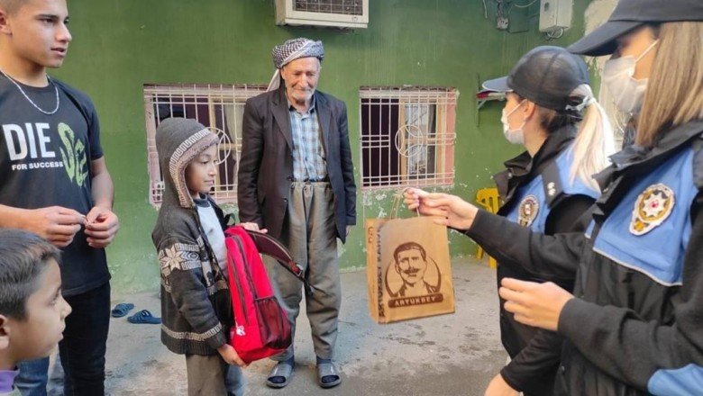 Cizre polisinden okulu bırakan çocukların okula dönmeleri için proje