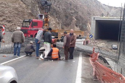 Malatya'da tünel inşaatında iş kazası: 3 yaralı