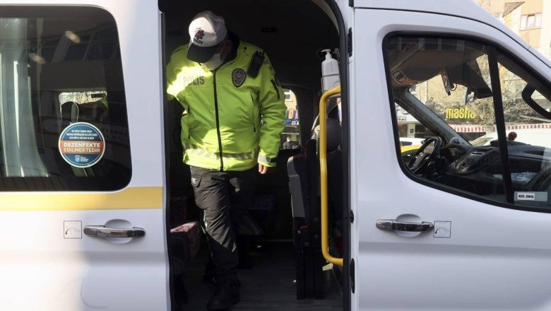 Ankara'da servis araçları ile iş yerlerinde denetim