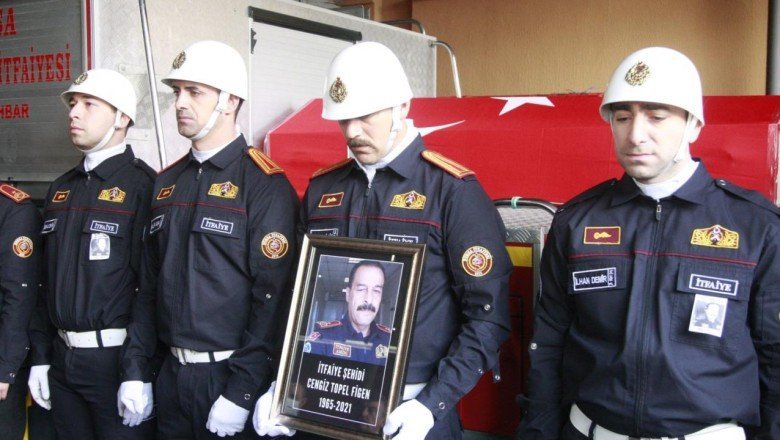 Bursa'da görevi sırasında hayatını kaybeden itfaiye eri toprağa verildi