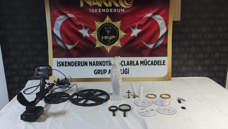 Hatay'da tarihi eser kaçakçılarına yönelik operasyonda 2 şüpheli yakalandı