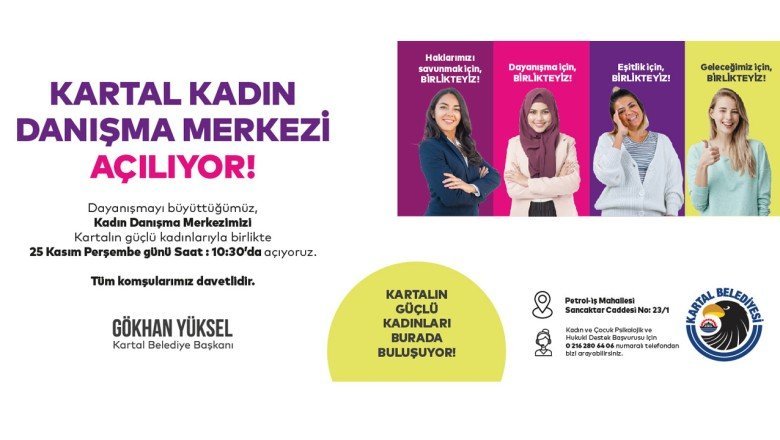 Kartal Belediyesi Kadın Danışma Merkezi Açılıyor