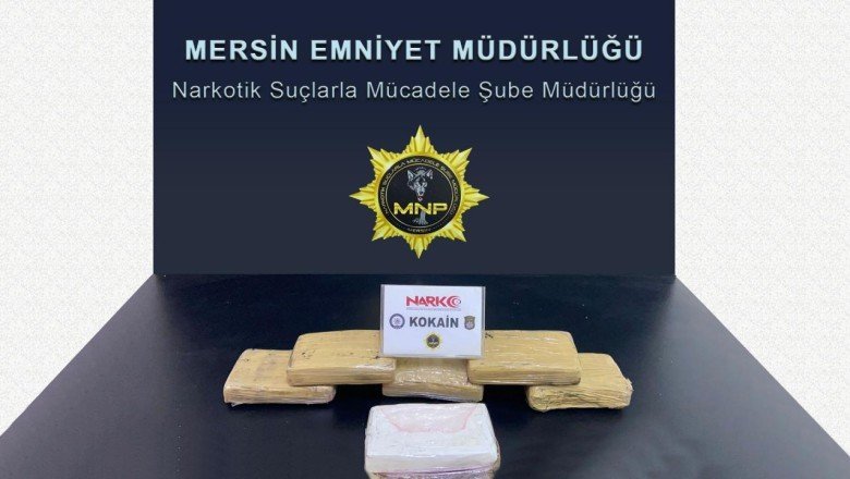 Mersin Uluslararası Limanı'nda, 6 kilo 750 gram kokain ele geçirildi