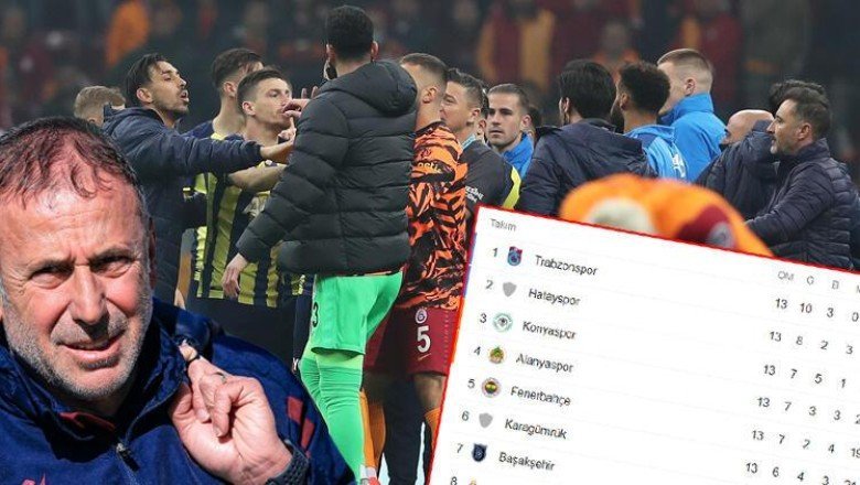 Süper Lig'de 13. hafta sonrası Trabzonspor farkı açtı; Beşiktaş, Fenerbahçe ve Galatasaray geride kaldı