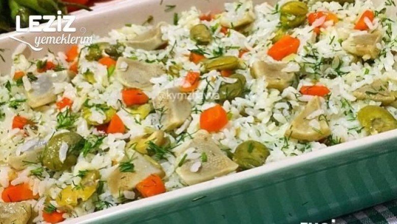 Enginarlı İç Baklalı Pirinç Pilavı