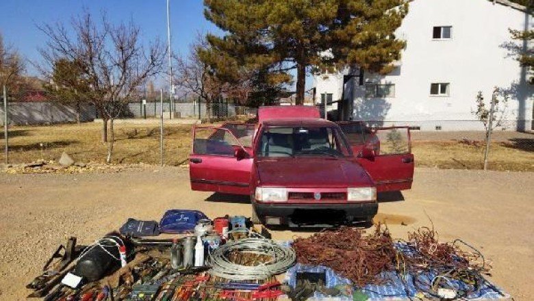 Kablo hırsızı 2 kişi tutuklandı