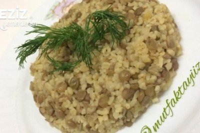 Kolay Yeşil Mercimekli Bulgur Pilavı