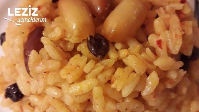 Manisanın Yöresel Yer Fıstıklı İç Pilavı