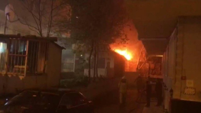 Mersinde ev yangını