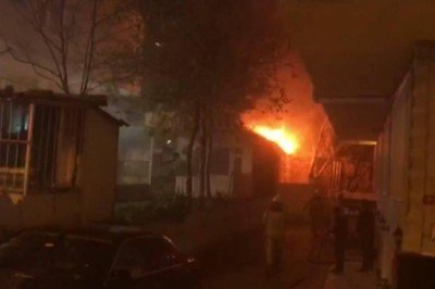 Mersinde ev yangını